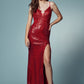 Embellished Sequin Illusion V-Neck Long Prom Dress NXS1016_5