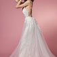 Lace & Beads Embroidered Mermaid Long Wedding Dress NXF485W_5