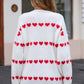 Angel Wings Heart Round Neck Long Sleeve Sweater