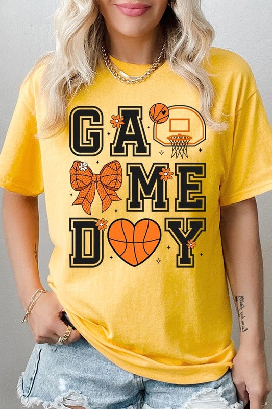 Basketball Game Day Graphic Plus Heavy Cotton Tee