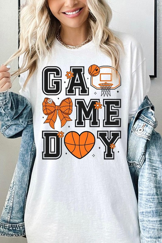 Basketball Game Day Graphic Plus Heavy Cotton Tee