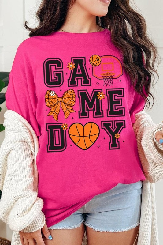 Basketball Game Day Graphic Plus Heavy Cotton Tee