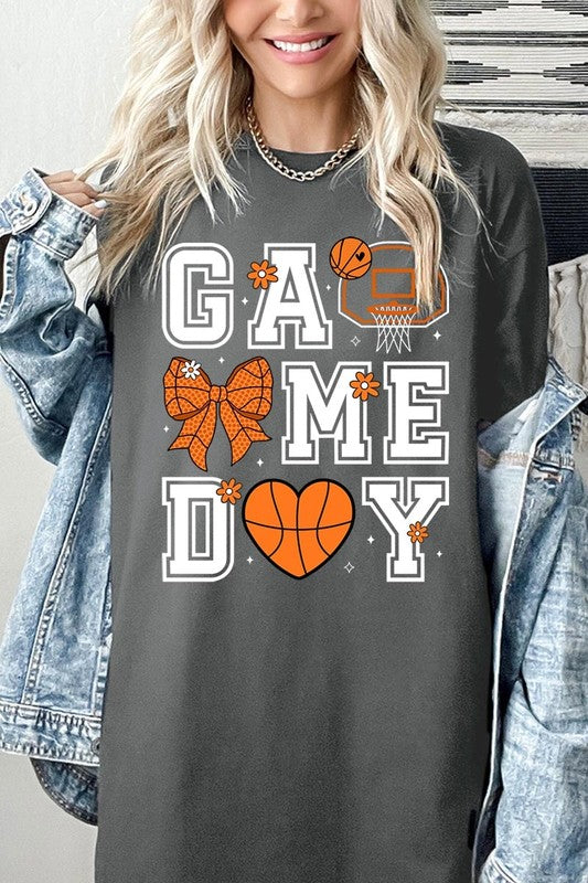 Basketball Game Day Graphic Plus Heavy Cotton Tee