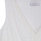 Embroidered White V Neckline Tiered Dress