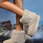 Thermal Faux Fur Suede Platform Boots