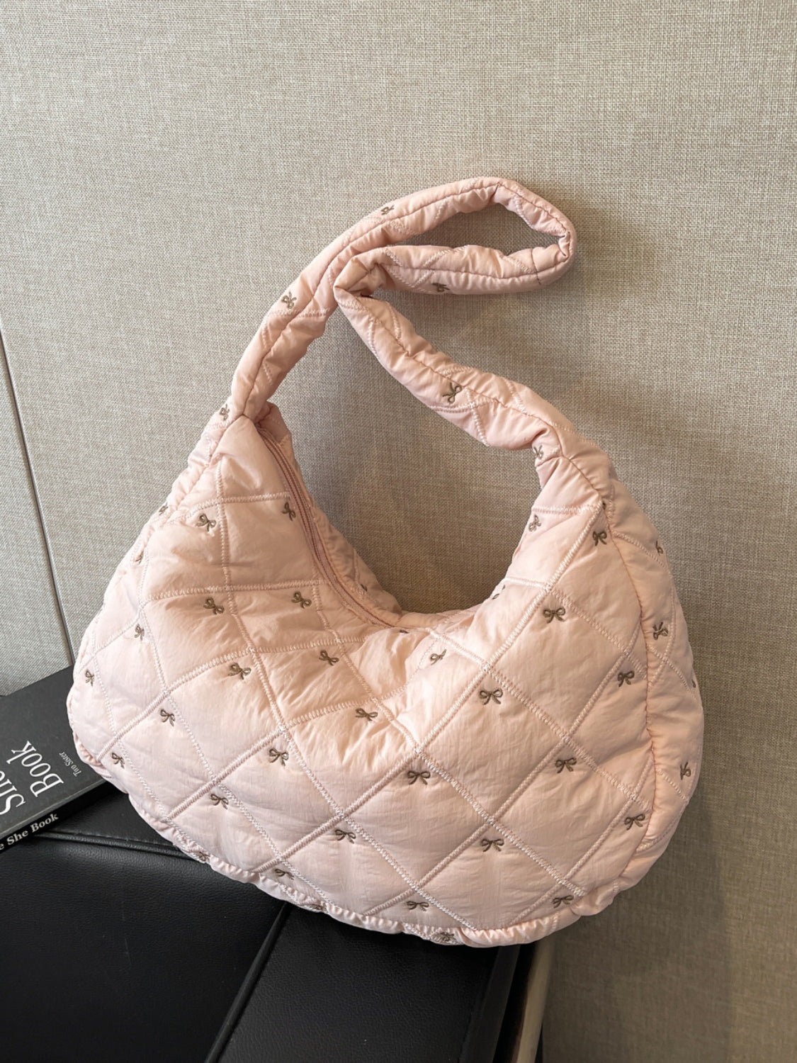 Bow Polyester Shoulder Bag