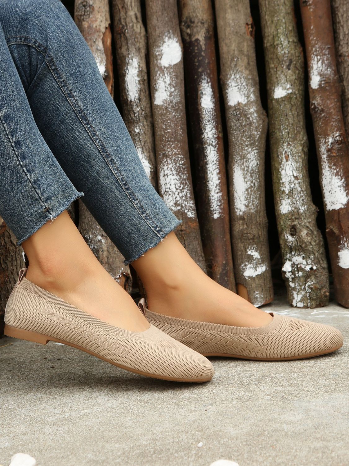 Polyester Flat Slip-Ons