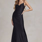 Cowl Neck Low Back Mermaid Open V-Back Long Evening Dress NXK490_1