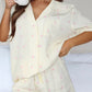 Valentine's Day Printed Collared Neck Short Sleeve Top and Shorts Set