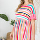 Stripe Babydoll Tunic Top PLUS