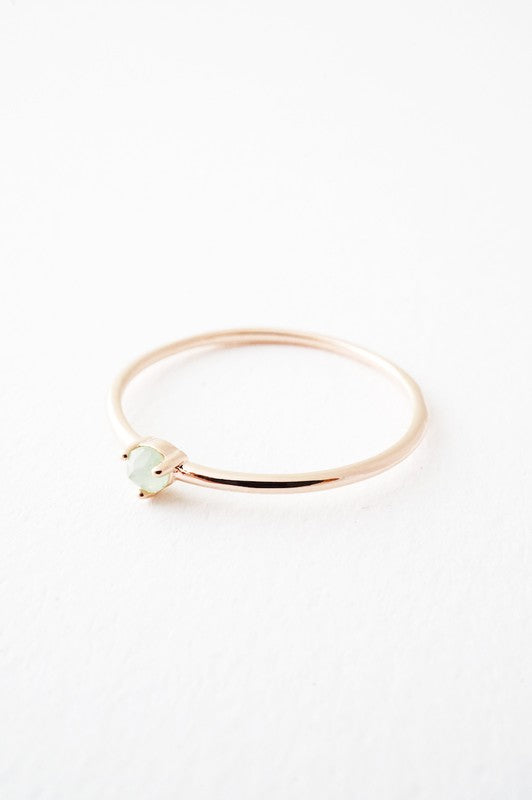 Jade Solitaire Crystal Orb Ring