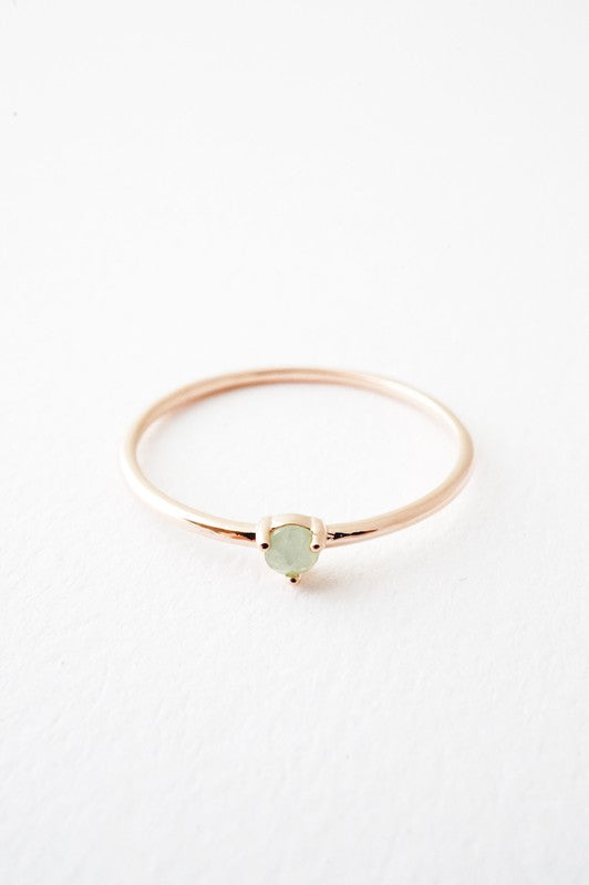 Jade Solitaire Crystal Orb Ring