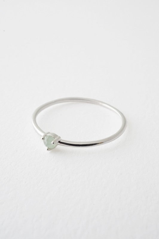 Jade Solitaire Crystal Orb Ring