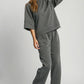 Umgee Full Size Drawstring Wide Leg Pants with Pockets