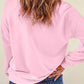 LOVE Patch Round Neck Dropped Shoulder Sweatshirt