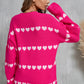 Angel Wings Heart Round Neck Long Sleeve Sweater