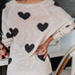 Heart Scoop Neck Long Sleeve Sweater