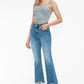 bytos Raw Hem Distressed Mid Rise Crop Jeans