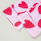 Pink Classic Heart Valentines Pajamas Set