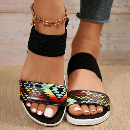 Boho Elastic Strap Comfort Sandals