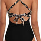 Tied Crisscross Cutout One-Piece Swimsuit
