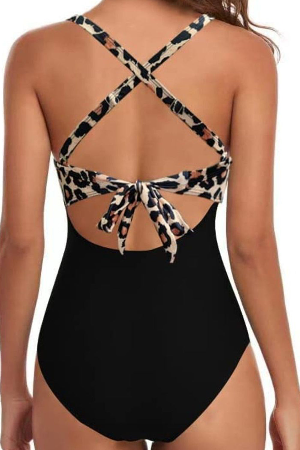 Tied Crisscross Cutout One-Piece Swimsuit