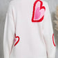 Angel Wings Heart Round Neck Long Sleeve Sweater