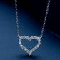 Adored Moissanite Platinum-Plated Heart Necklace