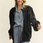 Davi & Dani Exposed Seam Zip Up Dropped Shoulder Jacket