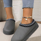 Round Toe Platform Slippers