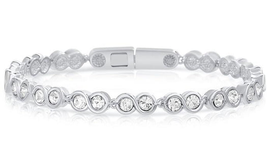 Infinity Tennis Bracelet made with Austrian Crystals