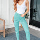 Bridgette High Rise Garment Dyed Slim Jeans in Aquamarine