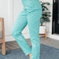 Bridgette High Rise Garment Dyed Slim Jeans in Aquamarine