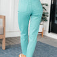 Bridgette High Rise Garment Dyed Slim Jeans in Aquamarine