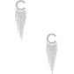 Crystal C Shape Baguette Fringe Earring