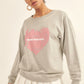 Vintage-style Heart Graphic Print French Terry Knit Sweatshirt
