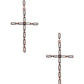 Multi Stone Pattern Cross Metal Earring