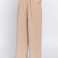 Contrast Waistband Straight Long Pants