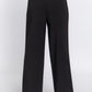 Contrast Waistband Straight Long Pants