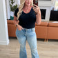 Caroline Mid Rise Control Top Distressed Flare Jeans