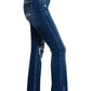 Feeling Empowered Denim Distressed Boot Cut Jeans