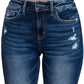 Feeling Empowered Denim Distressed Boot Cut Jeans