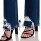 Feeling Empowered Denim Distressed Boot Cut Jeans