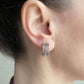 Sterling Silver Filigree Wavy Design Hoop Earrings