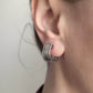 Sterling Silver Filigree Double Wavy Design Hoop Earrings