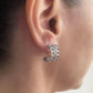 Sterling Silver Filigree Round Design Hoop Earrings