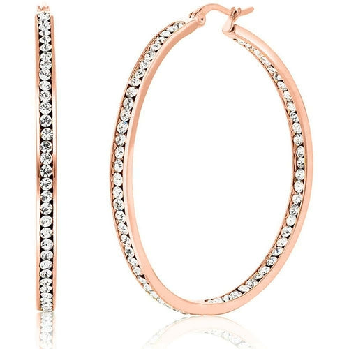 Classic Inside Out Pave Hoop Earrings