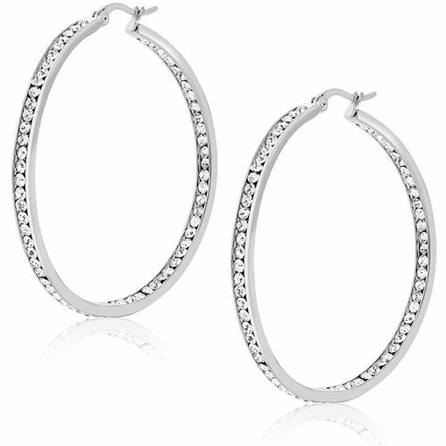 Classic Inside Out Pave Hoop Earrings