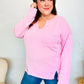 Eyes On You Pink Mineral Wash Rib Notch Neck Pocket Top