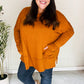 Rust Hacci Dolman Pocketed Sweater Top